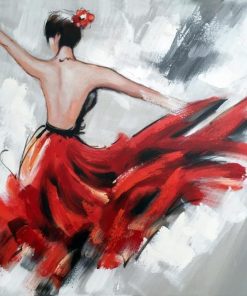 Dancing Girl in Red Paint By Number