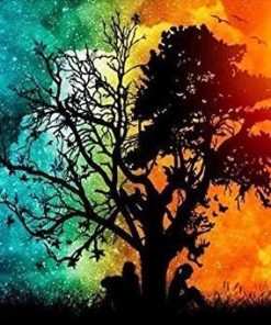 Day and Night Tree Paint By Number