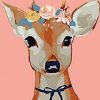 Deer With Flowers Paint By Number