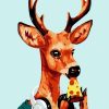 Deer With Headphones Paint By Number