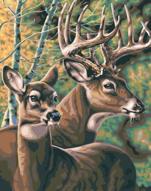 Deers Couple Paint By Number