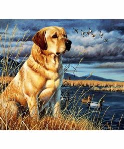 Dog and Lake Paint By Number