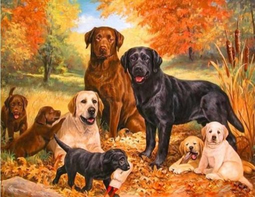 Dogs Family Paint By Number