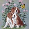 Dogs and Butterfly Paint By Number