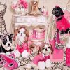 Dogs in Pink Dresses Paint By Number