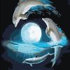 Dolphin at Moon Paint By Number