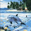 Dolphins at the Beach Paint By Number