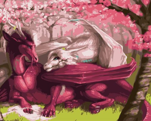 Dragons Couple Paint By Number