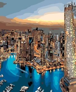 Dubai Skyscrapers Paint By Number