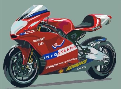 Ducati Motorcycle Paint By Number