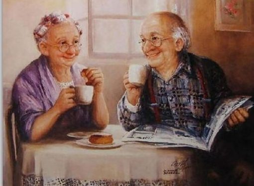 Elderly Couple Paint By Number