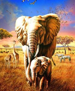 Elephant Mother Paint By Number