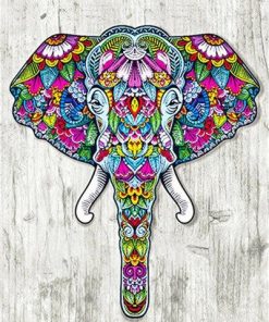 Embroidery Elephant Paint By Number