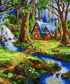 Fantasy Forest House Paint By Number