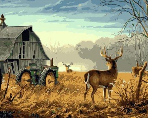 Farm Deers Paint By Number