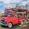 Farm Dog In a Truck Paint By Number