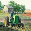 Farm Green Tractor Paint By Number