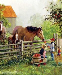 Farm Horses Paint By Number