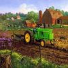 Farms Green Tractor Paint By Number