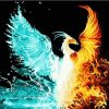 Fire and Ice Phoenix Paint By Number