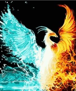 Fire and Ice Phoenix Paint By Number