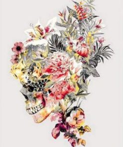 Floral Skulls Paint By Number