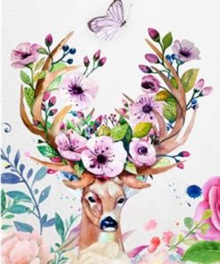 Flourished Deers Antlers Paint By Number