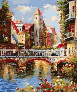 Flower Bridge In Amsterdam Paint By Number