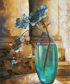 Flowers In Crystal Vase Paint By Number