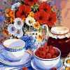 Flowers and Berries Cups Paint By Number