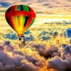 Flying Hot Air Balloon Paint By Number