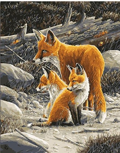 Fox Family Paint By Number