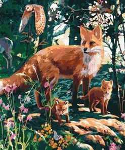 Foxes Of Jungle Paint By Number