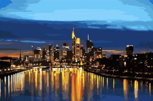 Frankfurt at Night Paint By Number