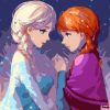 Frozen Elsa and Anna Paint By Number