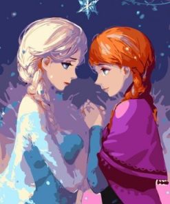 Frozen Elsa and Anna Paint By Number