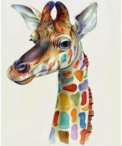 Funny Colorful Giraffe Paint By Number