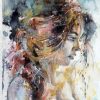 Girl In Gold Abstract Paint By Number