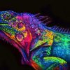 Glowing Chameleon Paint By Number