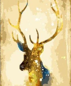 Golden Deer Paint By Number