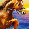 Golden Horse Above Clouds Paint By Number