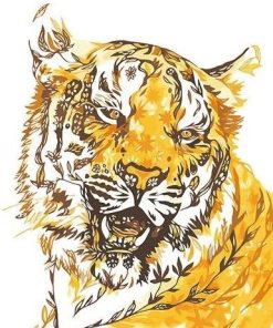 Golden Tiger paint by number