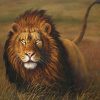 Grassland Beast Lion paint by number