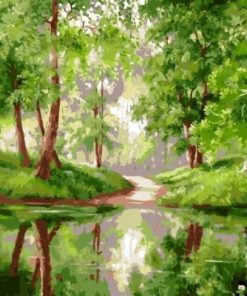 Green River In The Woods Paint By Number