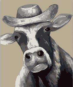 Grey Cow paint by number