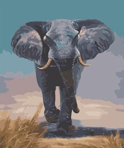 Grey Elephant paint by number