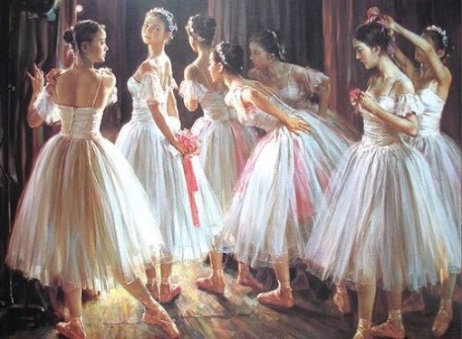 Group of Dancing Girls paint by number