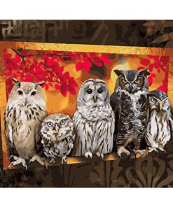 Group of Owls paint by number