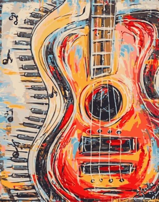 Guitar And Piano Paint By Number