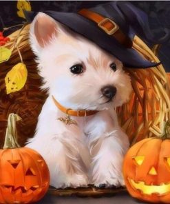 Halloween Dog paint by number